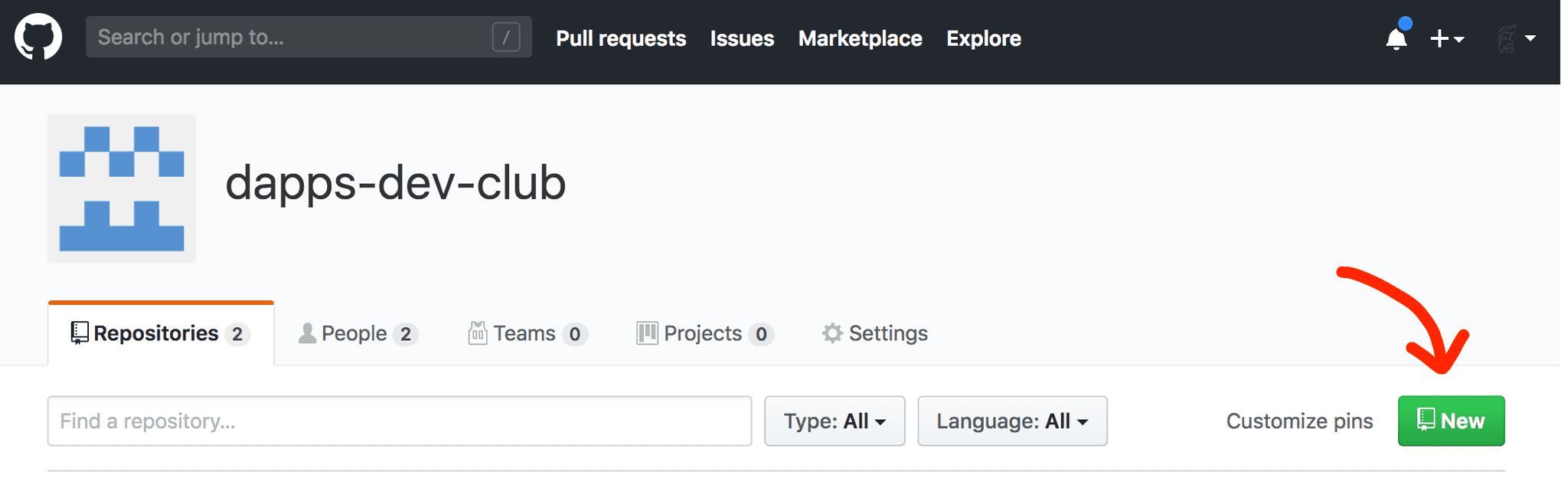 Create a new repository on github